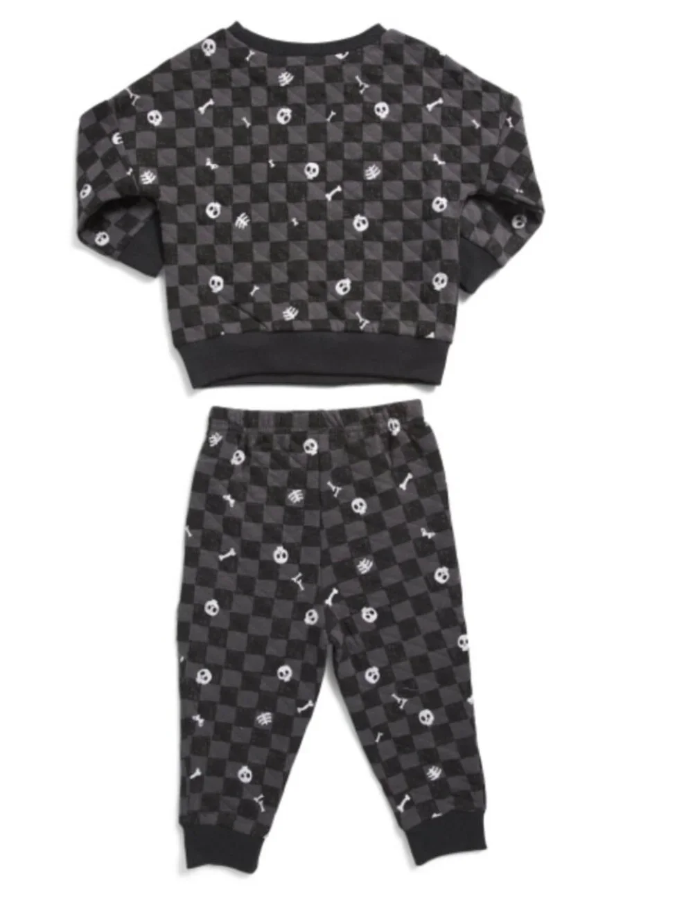 NWT Lila & Jack Checkered Skull Lounge Set Size 4